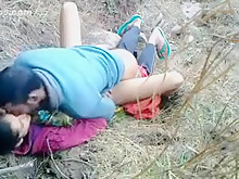 Indian college couple outdoor sex
