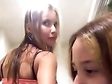 Russian babes selfie teasing