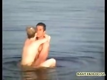 Couple captured having sex in lake